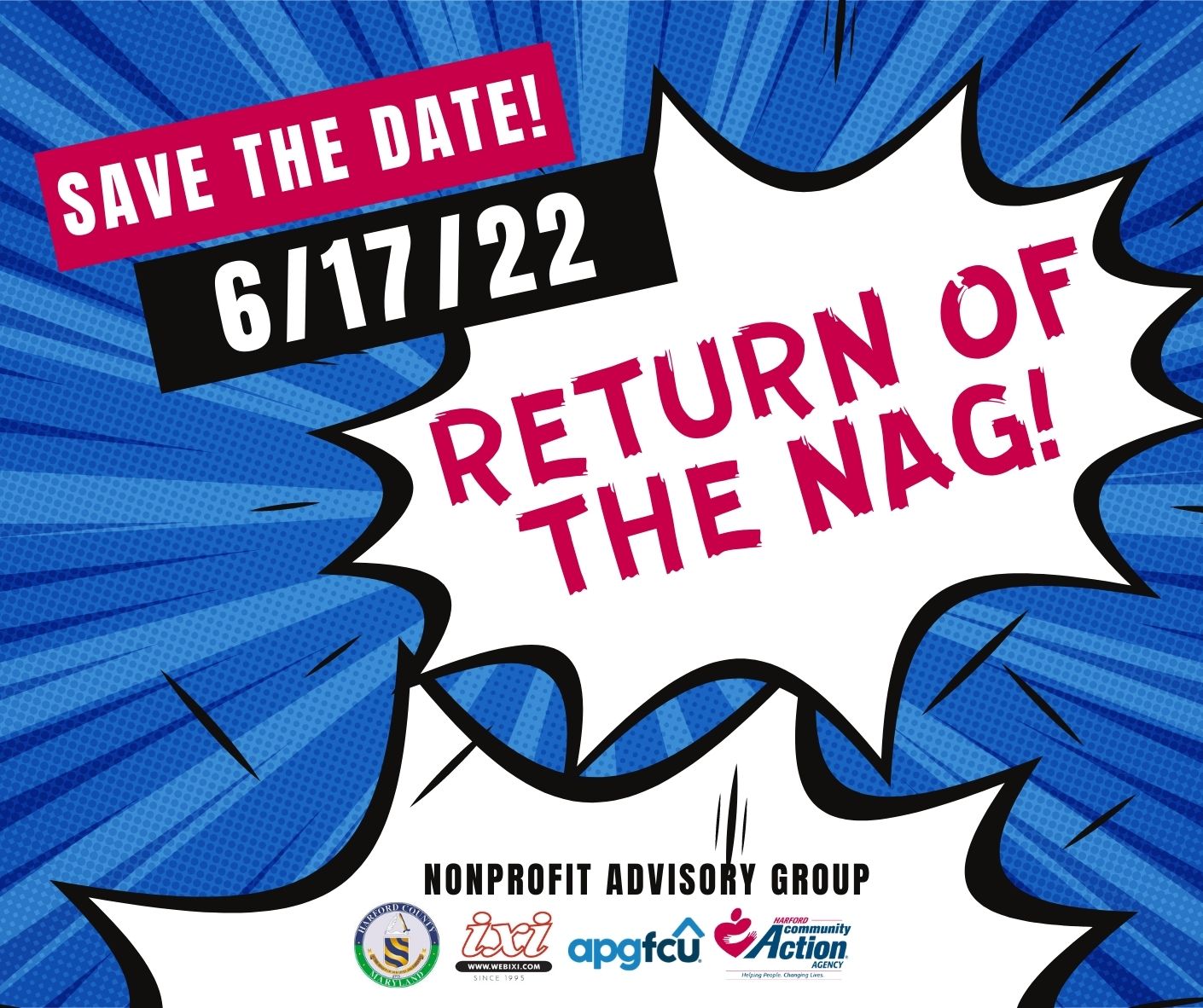 SAVE THE DATE!  The Return of the NAG