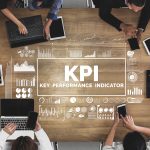 KPI Key Performance Indicator. Birds Eye View of Business Meeting.
