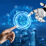 3D Rendering futuristic robot technology development, artificial intelligence AI, and machine learning concept. Global robotic bionic science research for future of human life.